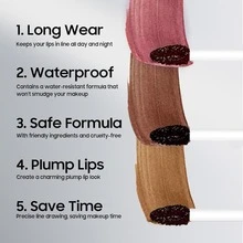 venrock ✨24H Color-Locking, Three-Dimensional Lip Plumping|Sweat-Proof Waterproof Nourishing Lip Liner  Is Smooth And Non-Smudging/Vitamin E Lip Moisturizing/Triangle Pen Barrel Precise Hooking-Lip Liner - Grapefruit Glow - 查看 8