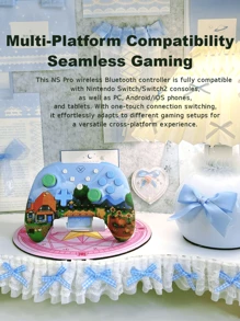 AOLION AOLION New Wireless Wake Up Function Controller Joystick Compatible With Switch/Lite/OLED Double Vibration Wireless Joystick Controller For Gamepad Turbo Function Compatible With Switch/PC/IOS/Android Multi-Platform Handle