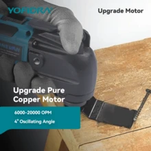Yofidra Oscillating Multi Tool Kit,Electric Shovel Trimming Machine,Woodworking Tool,Metal Polishing,Carpet Cleaning,Multi-Purpose Tool Set - UK Plug(220-240V) - View 4