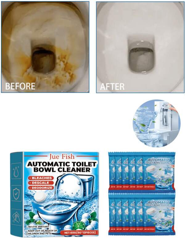 5/12/16 Pieces Automatic Toilet Cleaning Effervescent Tablet Automatic Toilet Deodorizing And Descaling Effervescent Tablet