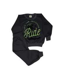 Kit 2 Peças Moletom Sortido Menino Infantil 1 Casaco 1 Calça  Inverno Casual Tamanho 1 Ao 8 Anos Manga Longa - Multicolorido - View 8
