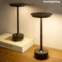 Kexinlighting 1 pieza Lámpara de escritorio inalámbrica y táctil minimalista moderna, lámpara de diseño decorativo, lámpara de regulación infinita, lámpara de protección ocular LED, lámpara de carga USB con batería de gran capacidad, lámpara para sala de lectura/dormitorio/sala de estar/comedor, lámpara de escritorio para hotel y bar, lámpara para camping al aire libre, regalo de cumpleaños y festivo, decoración de iluminación ambiental - Tres colores de luz - Ver 11