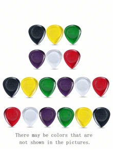 6/12/100 件大号水滴形吉他拨片吉他拨片电吉他拨片吉他配件适合所有吉他手（1/2/3 毫米） - 彩色 - 查看 10
