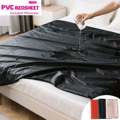 Waterproof EVA Flat Sheet Cover PVC Bedding Sheet Prevent Old People Or Children Wetting The Bed Urinary Cushion Plastic Vinyl Mattress Cover Plastic Oil-Proof Full Queen King Bed