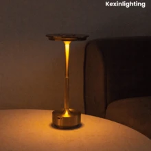 Kexinlighting 1 pieza Lámpara de escritorio inalámbrica y táctil minimalista moderna, lámpara de diseño decorativo, lámpara de regulación infinita, lámpara de protección ocular LED, lámpara de carga USB con batería de gran capacidad, lámpara para sala de lectura/dormitorio/sala de estar/comedor, lámpara de escritorio para hotel y bar, lámpara para camping al aire libre, regalo de cumpleaños y festivo, decoración de iluminación ambiental - Tres colores de luz - Ver 7