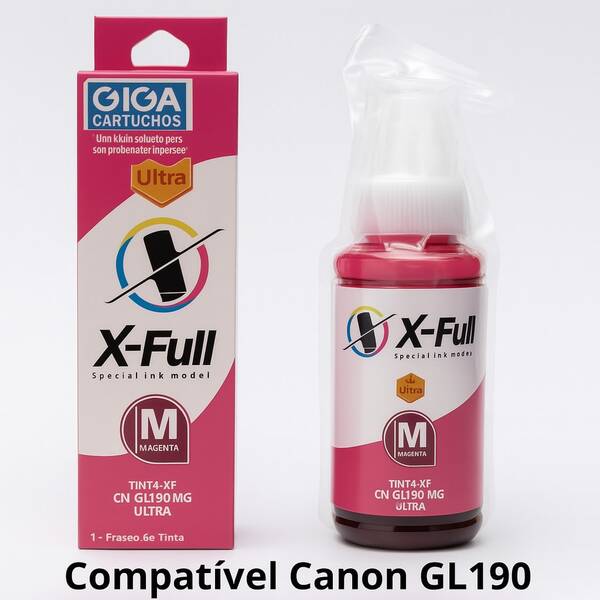 1 Tinta Preta Compatível Canon GL190