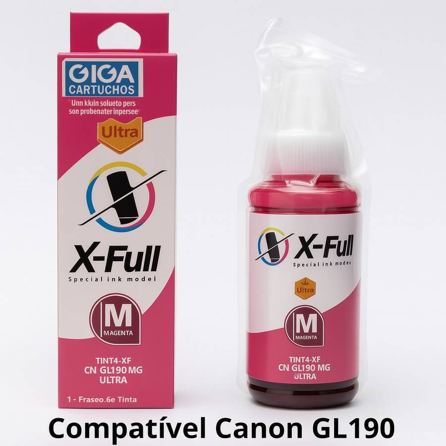 1 Tinta Preta Compatível Canon GL190