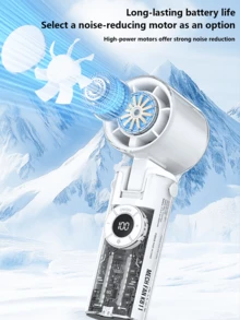 1 pezzo Ventilatore palmare ad alta velocità da 100 velocità, dotato di porta di ricarica universale TYPE-C e batteria ad alta capacità da 4000 mAh. Adatto per uso esterno e per studenti. È disponibile in tre colori ed è utilizzabile come regalo