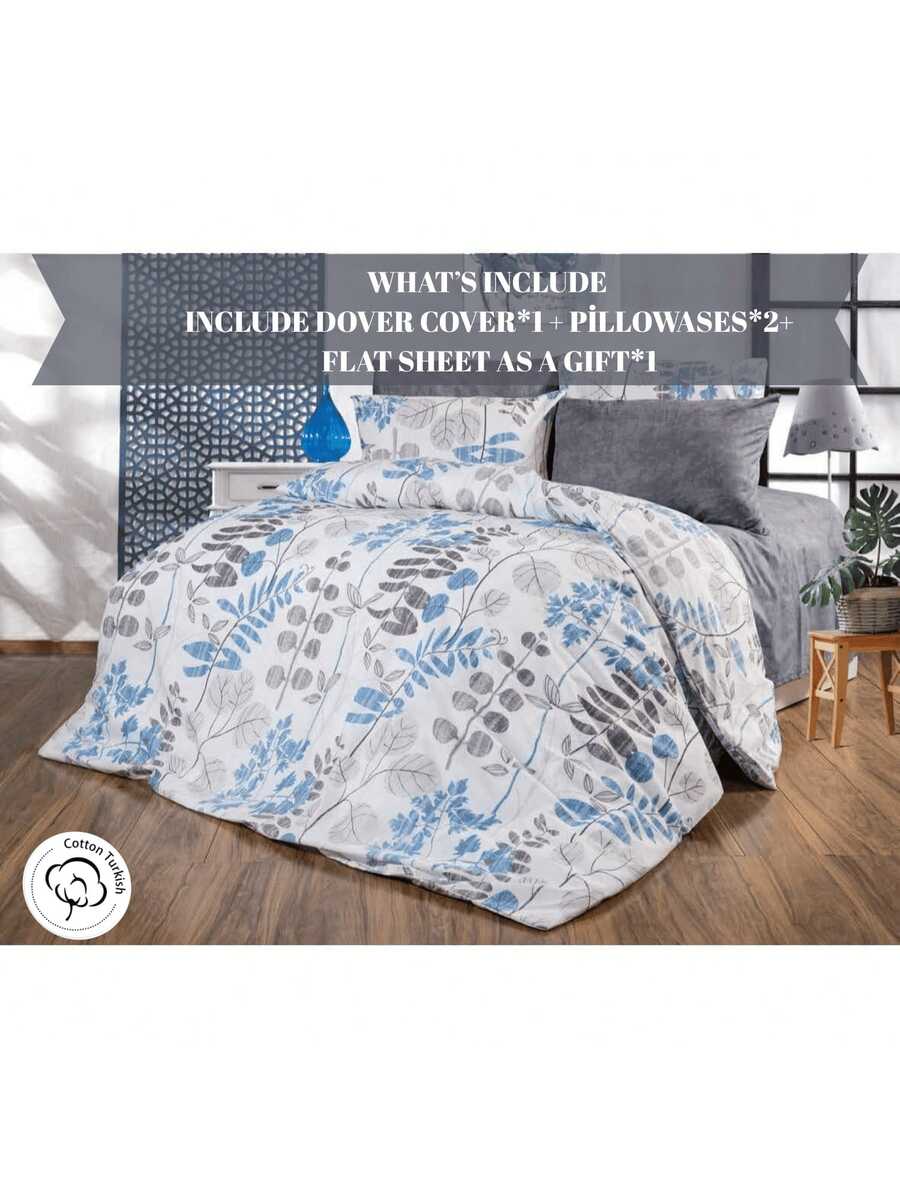 Duvet Set | Flat Sheet Included As A Gift | Single Size 150*200 Cm (1 Duvet Cover – 1 Pc + 1 Pillowcase – 1 Pc) Or Double Size 200*200 Cm (1 Duvet Cover – 1 Pc + 2 Pillowcases – 2 Pcs) | Soft & Breathable For All Seasons - Pink - View 1