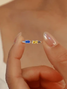 定制心形诞生石戒指、个性化 2 颗诞生石戒指、母亲珠宝、生日礼物、可叠戴戒指、伴娘礼物、婚礼的完美之选、独特的女士珠宝、圣诞节生日礼物、母亲节、情人节、复活节、日常佩戴、生日、派对的最佳礼物 - 彩色 - 查看 9