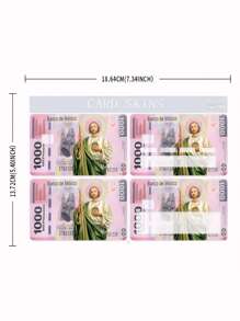 1pc Creative Sticker, Credit Card Skin Cover, PVC Anti Fingerprint Ultra-Thin Durable Scratch Resistant Privacy Card Sticker, Suitable For DIY Fashion Decoration To Protect Bank Cards, Transportation Cards, Campus Cards, School Supplies, And Back To School Supplies