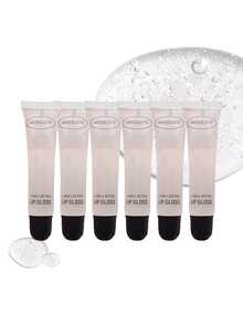 6pcs Clear Lip Gloss Set, Long Lasting Non-Sticky Formula, High Shine Hydrating Lip Oil For Dry Lips,6Pack - 01 White - 查看 1