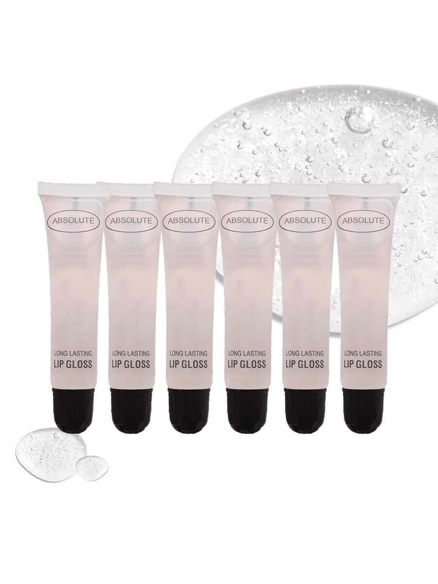 6pcs Clear Lip Gloss Set, Long Lasting Non-Sticky Formula, High Shine Hydrating Lip Oil For Dry Lips,6Pack - 01 White - 查看 1