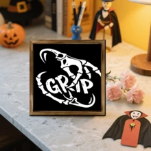 1pc Retro Halloween Witch Pendant, Featuring Pumpkin And Bat Elements. Suitable For Use In Living Room, Bedroom, And Wall Decoration. Also Suitable As A Home Decoration Item For Holiday Parties. - Halloween Wooden Pendants-wooden Frame Signs - View 19
