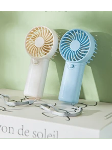 3 pièces/2 pièces/1 pièce Ventilateur mini portable à une vitesse de ventilation avec cordon, pour l'été et l'extérieur, les sports, les voyages, la cuisine, la chambre, l'école, le bureau. Cadeau de fête (piles non incluses)