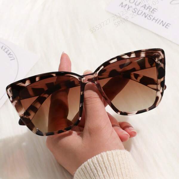 1Pair Women's Leopard Print Glasses Brown Glasses Cat Eyes Fashion Fashion Glasses Clothing Accessories Summer Tourism Beach