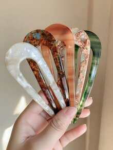 5pcs/Set Women's U-Shaped Hair Clips, High-End New Chinese Style Bun Accessories, Retro Daily Hair Decorations, U-Shaped Hair Clips, Hair Styling Tools,Travel,Birthday - Multicolor - View 5