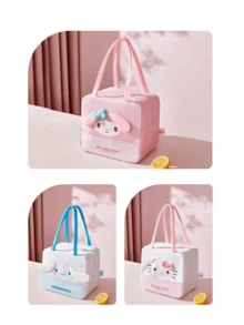 Sanrio Insulated Lunch Bag, Extra-large capacity version, Three-Layer Protection, Waterproof & Durable, Cute Cartoon Designs, Wide Handle & External Pocket, Perfect for School, Work, Picnics & Travel, Keeps Food Fresh, Easy to Clean, Gift for Her
