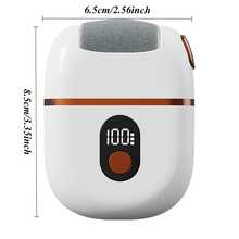 1个USB充电式电动磨脚器，配有3个可替换磨头，3档速度调节，用于去除老茧和脚后跟干裂，可抛光厚人造革，便携易用，USB充电，适用于足部和手部护理 - 彩色 - 查看 12