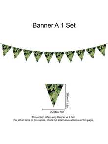Army Party Decoration, Camo Birthday Party Decorations, Party Decorations, Army Birthday Party Decorations, Army Plastic Tablecloth, Camo Green And Brown Balloons, Camo Flag Pennant Banner, Millitary Party Accessories - Camouflage Party Set - View 9