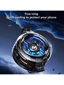 MEMO磁吸式手机散热风扇保护壳 - 便携式ABS散热片，带RGB灯效，超静音运行，快速散热，兼容 15 Pro Max、14、OnePlus、POCO等机型 - USB供电手机散热器，手机散热配件 | 时尚小巧的保护壳 | 磁吸式设计 - 不含游戏手柄