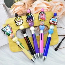 48 件/套医疗系列牙齿听诊器护士制服图案焦点珠组合产品适用于 DIY 项链手链耳环钥匙链笔装饰配件，不含笔 - 彩色 - 查看 2