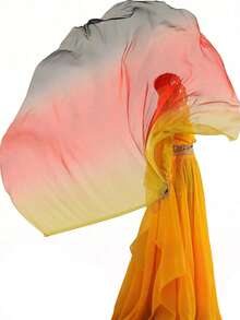 1 Pack Dance Worship Flag Praise Dance Flag With Telescopic Pole Half Circle Belly Dance Outdoor Flag