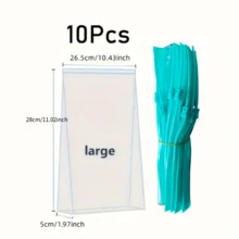 10/15/20/45个拉链储物袋，可重复密封的水果、谷物、蔬菜和肉类袋，厨房整理和储物，厨房用品，家居装饰，派对和圣诞节储物 - 彩色 - 查看 16