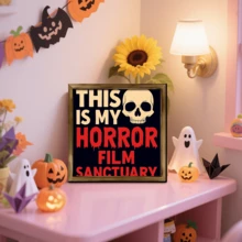 1pc Retro Halloween Witch Pendant, Featuring Pumpkin And Bat Elements. Suitable For Use In Living Room, Bedroom, And Wall Decoration. Also Suitable As A Home Decoration Item For Holiday Parties. - Halloween Wooden Pendants-wooden Frame Signs - View 13