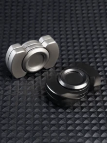 3 In 1 Adult Fidget Toy Finger Spinner - Metal Fidget Slider//Fidget Tactile Slide Clicker - Fancy Desk Toy For Relieving Anxiety Stress - Multicolor - View 10