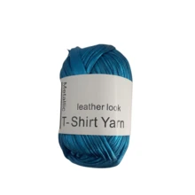 1 cuộn len kim loại T-Shirt, rực rỡ, sáng bóng, đan móc, len vải một mặt màu, đồ thủ công DIY làm bằng tay cho túi dệt, đệm, búp bê, dự án đan móc - Nhiều màu - Xem 25