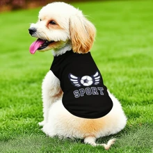 Sports Style Summer Pet Suit, Suitable For Dogs And Cats: With Football Pattern, 4 Colors To Choose From. Lightweight Skipping Rope/Jacket/Pajamas And Cat Clothes, Suitable For Happy Puppies To Stay Cool And Adventurous! My Puppy Approved Breathable Clothes, Puppy Clothes, And Dog Supplies - Cute Summer Clothing For Puppies, Cats, And Happy Pets! Summer Dog T-Shirt, Pet Pullover