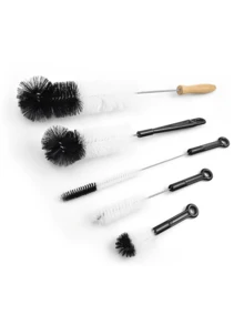 5pcs/Set Deluxe Bottle Cleaning Brush Set - Long Handle 5-In-1 Multi-Purpose Cleaner For Narrow Neck Bottles, Sport Bottles, Coffee Mugs, Tumblers, Flasks, And More - Easy To Use, Effective, And Space-Saving Design.