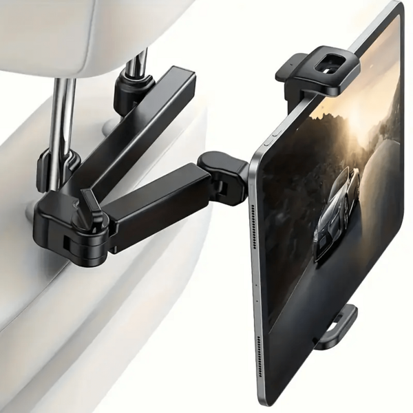 Car Tablet Holder, Headrest Tablet Mount Headrest Stand Cradle Compatible With Devices Compatible With Ipad Air Mini, Other 4.7-12.9" Cell Phones And Tablets For Hotel