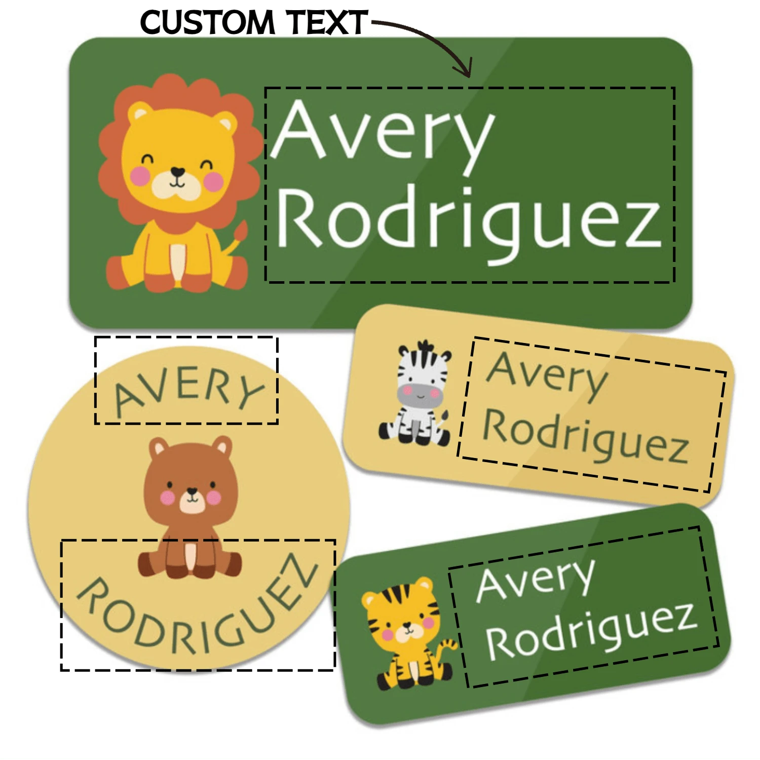 62/124/186/372PCS Personalized Name Labels Custom Waterproof Name Stickers For Clothing Tags, Water Bottles, Lunch Boxes And School Supplies Back To School Stickers Pencil Stickers Books Stickers ,Waterproof,Seal,No-Iron,Reusable,Adhesive Exquisite,Cute,Adorable,Colorful,Cartoon Custom,Personalized,Unique Ideal Gifts For Him Her,Family,Friends,Son,Daughter,School Students,Kids For Anniversaries,For Children's Day,For Birthdays School,Home,Back To School Fashion,Home & Living,Haunt Your Home,Personalized Labels - Multicolor - View 1