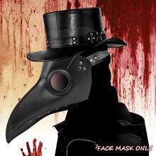 NetHong Halloween Plague Doctor Mask - Long Beak Nose Costume Fancy Dress UK Party - Black - View 4