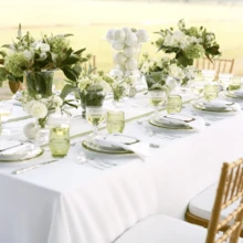 1pc Solid White Polyester Tablecloth, Minimalist Style For Dining Room, Meeting Room, Desk, Coffee Table, Wedding, Party, Baby Shower - White - View 12