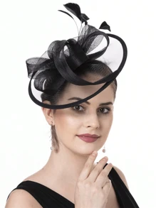 1 Stück Faszinierende Damenhüte für Teegesellschaft, Kentucky Derby Hut der 1950er Jahre mit Federclip, Braut-Hochzeitsparty Vogelkäfig-Schleier Kopfschmuck, Blumen 1920er Jahre Pferderennen Kopfschmuck, Vintage Hut der 50er Jahre, Kostümhut der 1940er Jahre, Pillbox Hut, Damenaccessoires, Mädchen Geburtstag, Muttertag, Halloween, Weihnachtsgeschenk, Schwarz, Rot, Rosa, Dunkelviolett, Mini Hüte, Mini Fascinator, Mini Kappe, Mini Zylinder, Haaraccessoires