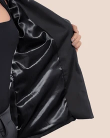 Women's Modern Tailored Blazer – Elegance And Comfort In The Look - 黑色 - 查看 4