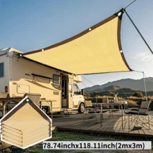1pc High Density Sunshade Net, Suitable For RV, Patio, Balcony, Outdoor, Garden, Porch, Gazebo. Upgraded High-Quality Tear-Resistant Material, 78-90g/Sqm, Color May Vary - Multicolor - View 21