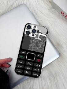 Funda de teléfono personalizada con diseño de moda, material de vidrio plateado para imitación de teléfonos móviles, resistente al desgastetant y a la suciedadtant, adecuada para I Max 16 Pro Max/16E/15 ProMax/14 Pro/13 Promax/12 ProMAX/11 Pro/X/ Xr/Smax