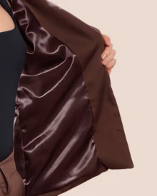 Women's Modern Tailored Blazer – Elegance And Comfort In The Look - Dark Brown - View 4
