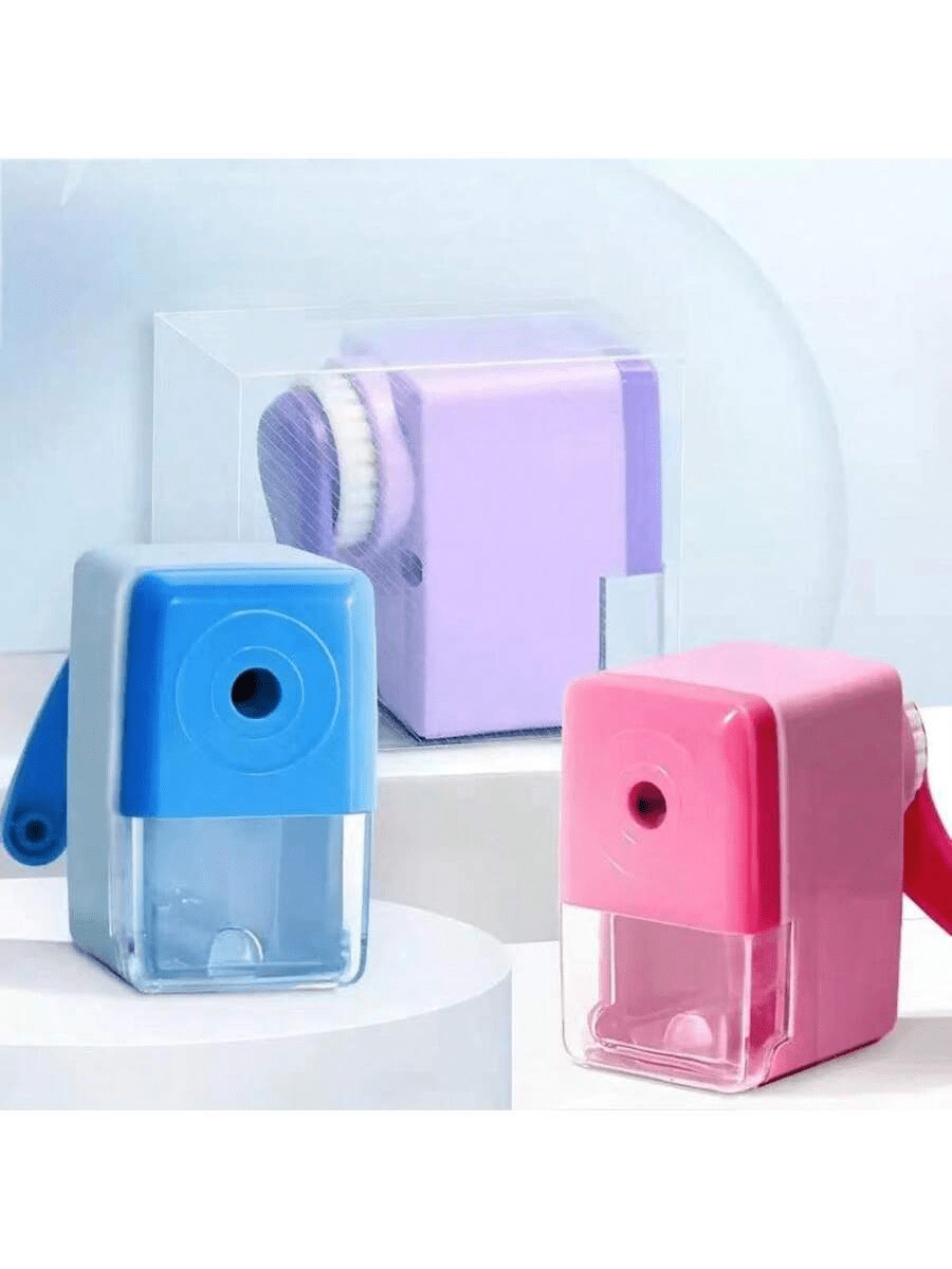 1 Stück Mehrfarbiger automatischer elektrischer Bleistiftspitzer, rollender Bleistiftspitzer, Schüler Jungen Mädchen Teenager Bleistiftspitzer, Erwachsenen Büro Bleistift, vollautomatischer Bleistiftspitzer, drehender Bleistiftspitzer, Schul-Lernzubehör