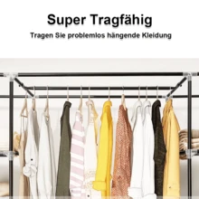 Lislark Kleiderschrank Stoffschrank Faltschrank Stoffkleiderschrank 12Fächern 150 * 45 * 175cm - Grau - Übersicht 5