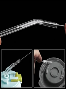 4/10pcs Stainless Steel Cleaning Brush Reusable Cleaning Brush Kitchen Supplies - Perfect For Cleaning Glass, Silicone, Metal Straws & More! Thanksgiving, Halloween, Christmas Gifts, Back To School Supplies, Halloween Gifts