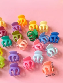 20 szt. kolorowych małych spinek do włosów – wielokolorowe, modne dodatki dla dziewczynek