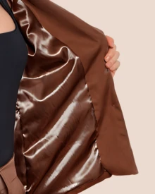 Women's Modern Tailored Blazer – Elegance And Comfort In The Look - Rust Brown - View 4