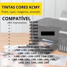 1 Tinta PRETA Compatível Epson 664 100ml Para Impressora ET‑2500/2550/2600/2650/3600/4500/16500/14000 e série L (L100–L565)