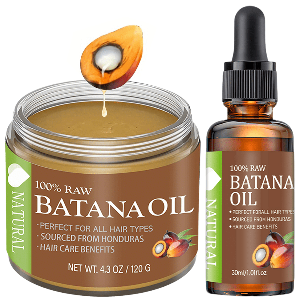 2 Packs Of Honduran Batana Oil + Batana Hair Care Essential Oil, Enriched With Batana Oil Hair Growth Essence, Prevents Hair Breakage, Repairs Split Ends, Thickens Hair, Smooths Dry And Frizzy Hair, Leaves You With Gorgeous Hair, Hair Care Products, Hair Serum.
