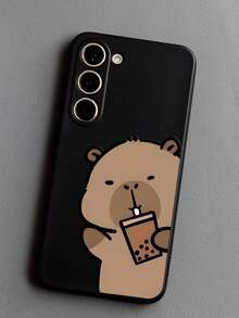 1pc Milk Tea Koala Bear Anti-Drop Anti-Slip Black Phone Case, Compatible With IPhone, Compatible With Honor, Compatible With Redmi, Compatible With Galaxy, And Models,International Version, Not The Domestic Version - Black - View 5